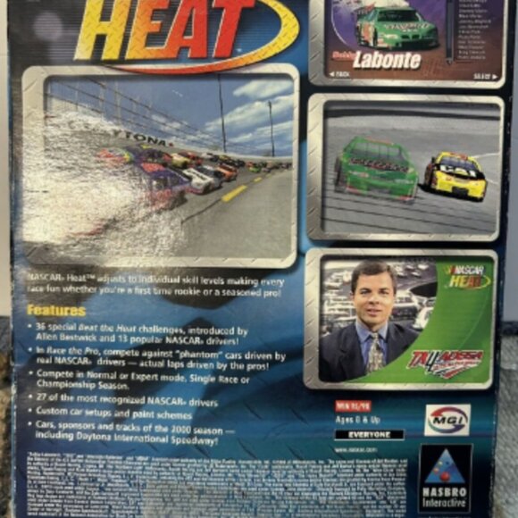 NASCAR Heat CD-ROM Game Hasbro 2000 Big Box PC Game CD IS SEALED - Picture 3 of 5
